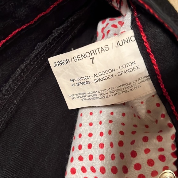 Vintage GLO black jeans style pants Junior size 7 - Picture 5 of 8